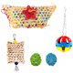 thumbnail image 1 of Juego de 5 comederos para pollos, juguetes masticables colgantes para gallinas, pollos y loros., 1 of 5