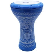 17'' Light Blue Wave Zaza Percussion Engraved Egypt Style Darbuka Doumbek