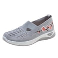 thumbnail image 2 of Willtoo Embroidered Flower Orthopedic Shoes for Women Arch Support Work Shoes Lightweight Slip on Non Slip Walking Shoes Knitted Mesh Stretch Comfortable 2026 New Foam Shoes, 2 of 6