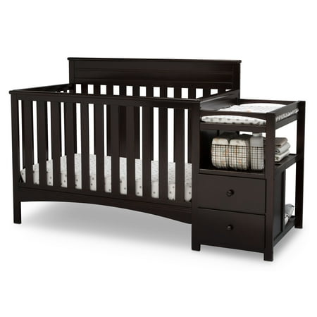 Delta Children Presley Convertible Crib N Changer Dark Chocolate