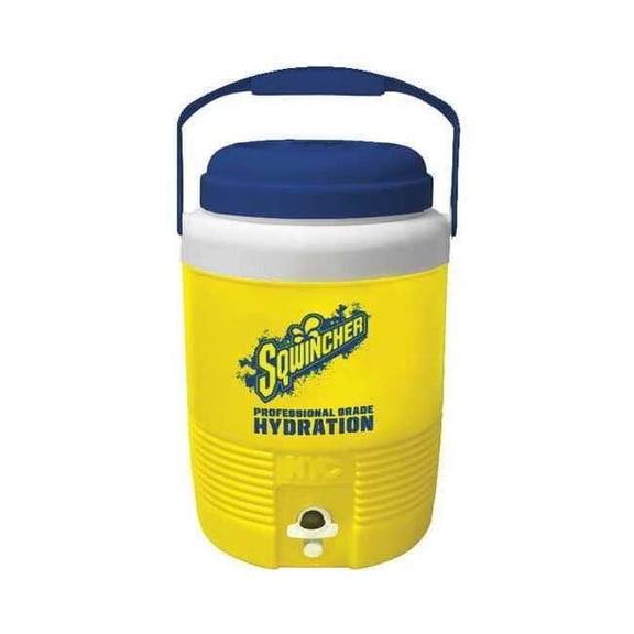 Sqwincher Beverage Cooler,2 gal.,Yellow 158400102