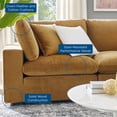 thumbnail image 3 of Modway Commix Down Filled Overstuffed Performance Velvet Loveseat in Cognac, 3 of 9