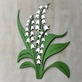 thumbnail image 2 of Lily of the Valley Metal Wall Art Sculpture Decorative Floral Wall Decor, 2 of 8