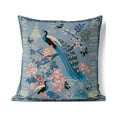 thumbnail image 5 of Amrita Sen Designs Amrita Sen Peacock Paradise Faux Suede Accent Pillow 18" x 18", 5 of 5