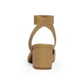 thumbnail image 4 of BURUDANI Womens Low Block Chunky Heel Ankle Strap Dress Pumps Shoes, 4 of 4