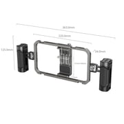 SmallRig Universal Phone Cage, Smartphone Video Rig Kit with Handles, Handheld Filmmaking Vlogging Case Stabilizer for Videomaker, for iPhone for Samsung for Pixel and Other Android Phones - 4121