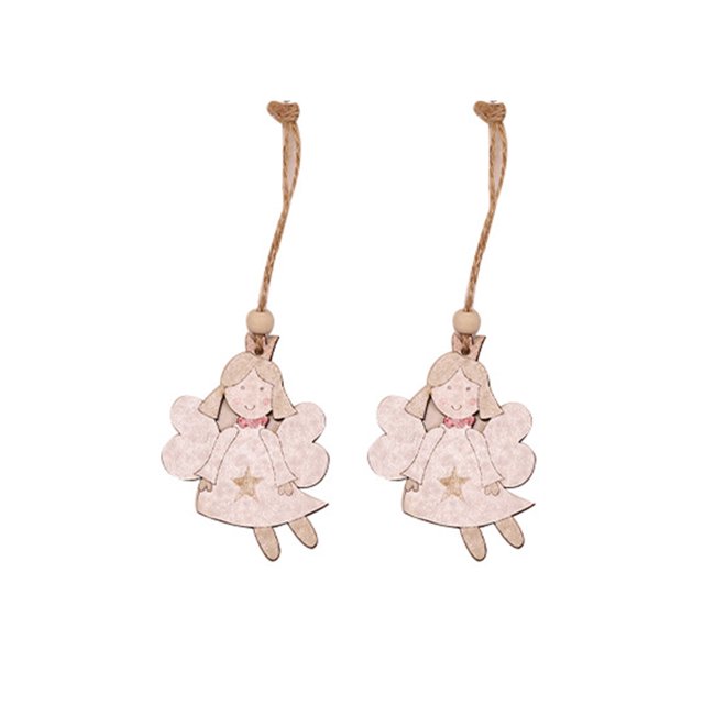 Billuyoard Paquete de 2 piezas de de Navidad para colgar en la ventana, colgante de árbol de Navidad, ambientes de fiesta, decoración artesanal DIY Kits de decoración para fiestas Blanco Billuyoard HA069275-02