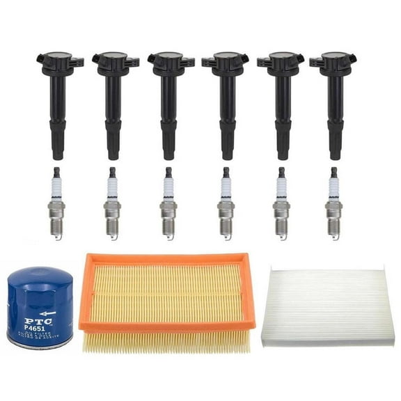 Ignition Coils Spark Plug Air Cabin Oil Filters for Ford Fusion 3.0L 2010-2012