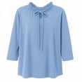 thumbnail image 1 of Blusa George para Mujer, Manga 3/4 Azul Talla 3Eg, 1 of 4
