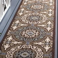 thumbnail image 4 of SAFAVIEH Veranda Durga Geometric Indoor/Outdoor Runner Rug, Chocolate/Cream, 2'3" x 12', 4 of 6