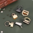 thumbnail image 5 of Uxcell Metal Bag Connector with D Ring, 2 Sets 19x30mm Rectangle Bridge Hanger Buckle with Screws (Silver Tone), 5 of 5