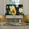 thumbnail image 5 of Sunflower Kitchen Curtains 2 Panels UV Protected Tier Curtains, Half Window Curtains Kitchen Tiers for Guest Room Bathroom Sink Laundry Room Basement,24 x 27 Inch, 5 of 7