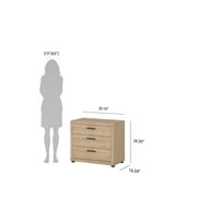 Tvilum Mira 3 Drawer Dresser for Adults, Jackson Hickory