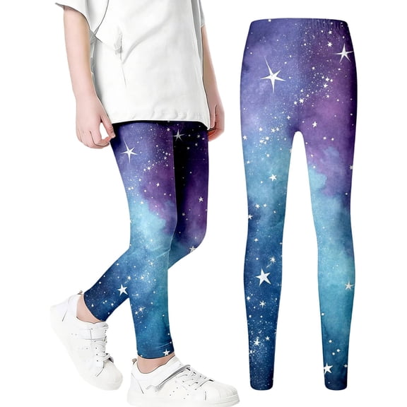 Tiijoy Infant Girls Galaxy Yoga Pants High Waist Stretch Athletic Leggings, Sizes 18M-12