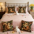 thumbnail image 5 of FeiFu 4-Pack Easter Pillowcovers Egg Printed Cushion Cases Festive Holiday Throw Pillowcovers for Sofa Living Room Home Easter Decoration, 5 of 6