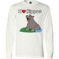 thumbnail image 3 of Inktastic I Love Hippos Long Sleeve T-Shirt, 3 of 5