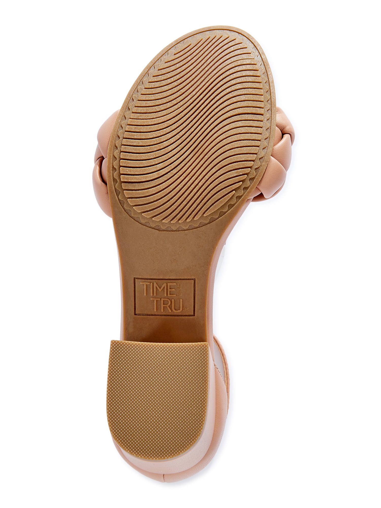 Time and Tru Women’s Braided Low Block Heel Sandals
