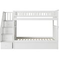 thumbnail image 3 of HomeStock Zen Zone Staircase Bunk with Turbo Charger and Bed Drawers-Color:White,Size:Twin over Twin, 3 of 10