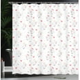 thumbnail image 3 of Ambesonne Cartoon Shower Curtain, Pastel Funny Animals Art, 69"Wx75"L, Peach Pink and Pale Pink, 3 of 4