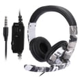 thumbnail image 1 of Audio Controller Gaming Headphone, Compact Design Head-Mounted Headset, Gaming Headphone Headset Game Lovers Music Lovers for  White Camouflage, 1 of 7