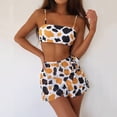 thumbnail image 2 of Traje de baño para damas Falda de tres piezas dividida para mujer Bikini con patrón de vaca con cordones OAVQHLG3B Store lin121212, 2 of 4