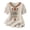 #0017-Beige, variant on Womens Boho Blouses Short Sleeve Split Neck Colorful Floral Embroidery Ethnic Casual Style Soft Comfortable Everyday Tops Gift