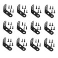 thumbnail image 4 of Mobutofu 12 Pcs Plaque de Réparation en L Acier Inoxydable Noir Attaches d'Angle pour Garage, 4 of 8