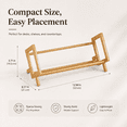 thumbnail image 2 of Wooden Desktop Book Organizer - Tilting Bookcase Countertop Book Caddy Storage Rack for Living Room Home Office Magazine Book Display Tabletop Shelf Decor, 2 of 10