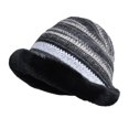 thumbnail image 1 of Gorro de pescador mullido, grueso y suave, a la moda, para invierno, cálido, para niñas y mujeres (C), 1 of 4
