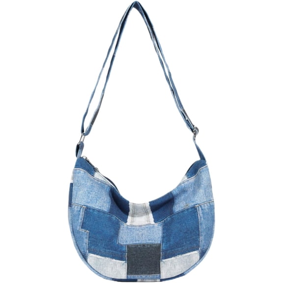 Denim Purse Trendy Jean Purses for Women Denim Hobo Bag Y2K Shoulder Bags Handbag
