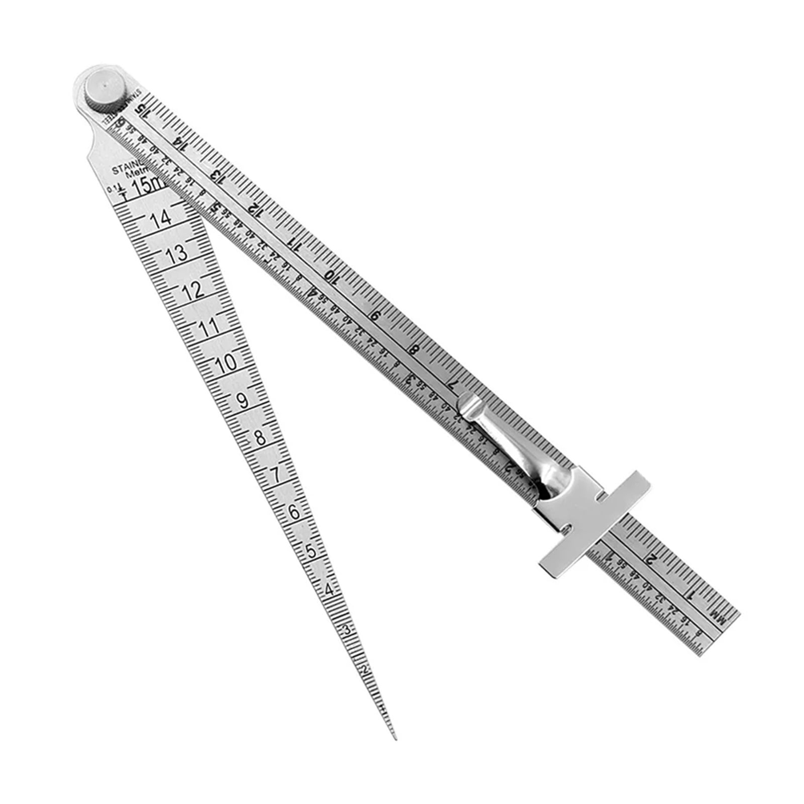 Wedge Taper Ruler Stainless Steel Welding Taper Feeler Gauge Depth Ruler Hole Inspection For Measurement Tool ,Corrosion-Resistant