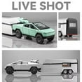 thumbnail image 4 of 1:32 Scale Tesla Pickup RV Combo: Zinc Alloy Diecast Model with Pull-Back Action, Simulated Lights & Sounds - Detachable Solar Cover, 3 Openable Side Doors, Trailer Hitch & 3-Speed RV Light/Music, 4 of 6