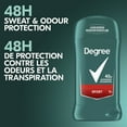 thumbnail image 4 of Degree Men Antisudorifique en Bâton Sport 48 Heures de Protection Contre la Transpiration et les Odeurs pour Hommes, 76g, 4 of 7