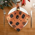 thumbnail image 2 of 1 Pack 20'' x20" Satin Table Napkins Dinner Napkins for wedding Party Decoration events Pumpkin Funny Face Pattern, 2 of 6