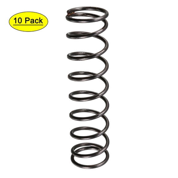 1.2mm Wire Dia 13mm Outer Diameter 50mm Long Compression Springs Black 10Pcs