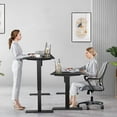 thumbnail image 2 of farexon 48 x 24 inch Standing Desk Electric Adjustable Height with Charging Station, Stand up Desk with Ergonomic Workstation, 4 Preset Heights Easy to Set(Black), 2 of 9