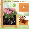 thumbnail image 6 of Gymax Wooden Garden Arbor w/ 2 Planter Boxes Drainage 6 FT Solid Wood Arbour Trellis Yellow, 6 of 10