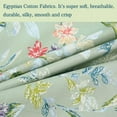 thumbnail image 2 of PERFEMET 100% Cotton Pillowcases 1000 Thread Count Pillow Cases King Size Pillow Cover Set of 2 (King, Green Floral Butterflies), 2 of 5