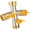 Dark Yellow, variant on Hose Splitter 2 Way, High Flow Garden Hose Splitter, 3/4” Ght Inlet Brass Heavy Duty Hose Converter, Full Flow water 2 Way Faucet hose splitter, Long Handle Hose Valve Large Outlet.