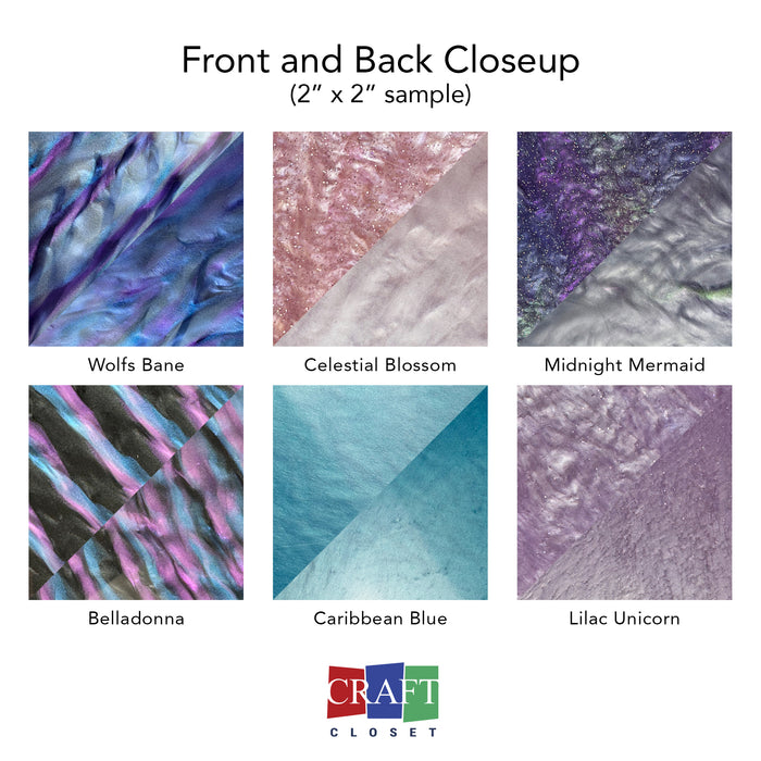 ColorWave Acrylic Variety Pack – CO₂ Laser Variety Pack, 6 Sheets – 12x19" – 1/8” (2.6mm) Thick – Patterned Botanical Designs – Glowforge Compatible - Craft Closet Brand