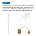 thumbnail image 4 of Uxcell 30Pcs Hierba Artificial de Pampas 21" Falsa Pampas para Decoración de Bodas Rosa, 4 of 7