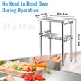 thumbnail image 6 of VEVOR Stainless Steel Work Prep Table Commercial Food Prep Table 24x18x36in, 6 of 8