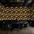 thumbnail image 5 of Peel and Stick Wallpaper Metallic Gold Ginkgo Leaves Vines Matte Charcoal Wall Mural 23.6in x 9.8ft Self Adhesive Removable Wall Paper Renter Friendly Wallpaper for Nursery Bedroom Cabinets, 5 of 8