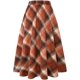 thumbnail image 2 of Falda Larga de Cintura Alta elástica para Mujer, Acampanada, a Cuadros, para Invierno, cálida Naranja largo XL Naranja largo XL Xishao ropa, 2 of 2