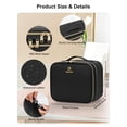 thumbnail image 2 of Bolsa de maquillaje Relavel con espejo LED recargable, color negro, 2 of 7