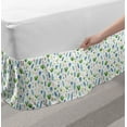 thumbnail image 2 of Botanic Bed Skirt, Pastel Blossom Branches Little Tulip Petals Along Leaves and Herbs, Elastic Bedskirt Dust Ruffle Wrap Around for Bedding Decor, 4 Sizes, Green Violet Blue and Pink, by Ambesonne, 2 of 2