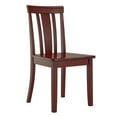 thumbnail image 4 of Lexington 5-Piece Wood Dining Set, Round Table and 4 Slat Back Chairs, Berry Red, 4 of 6