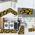 thumbnail image 4 of Black Sunflower Kitchen Rugs Mat Farmhouse Style Sunflower Rug Anti Fatigue Kitchen Rug Set PVC Non Slip Waterproof Washable Rug (47.2x17.7 23.6x17.7), 4 of 6