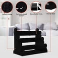 thumbnail image 4 of Organizador de joyas de terciopelo, soporte y expositor para pulseras de 3 niveles, color negro, 4 of 7