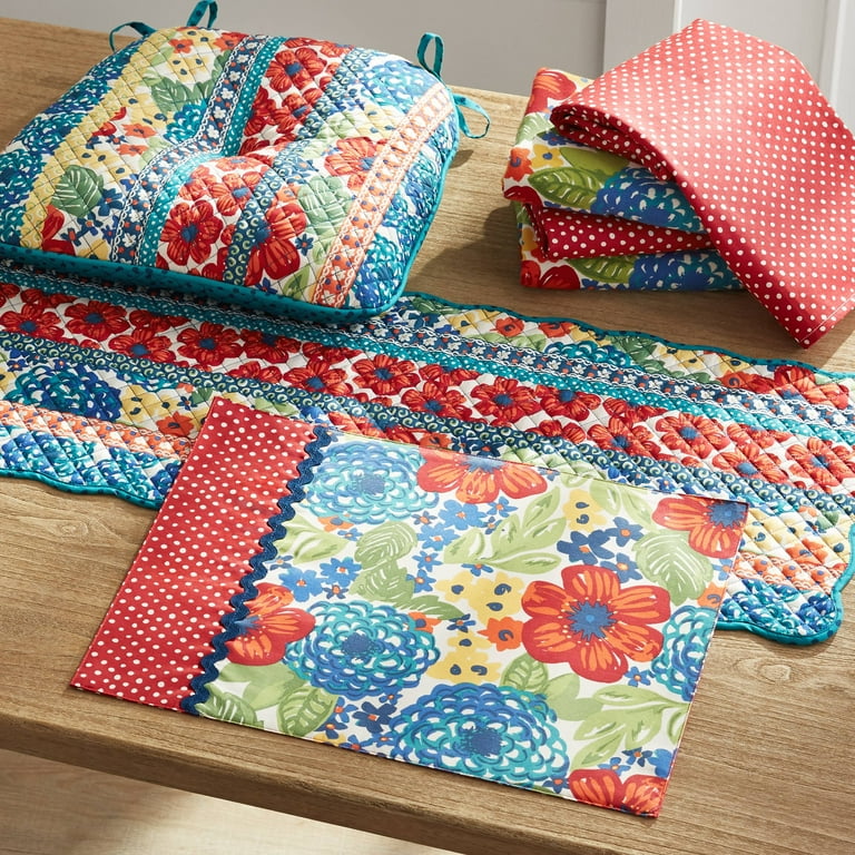Pioneer woman country garden chair pad sale